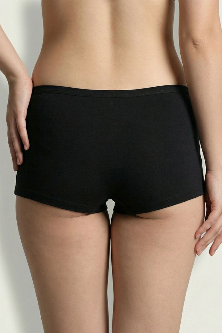 Zivame Medium Rise Full Coverage Boyshorts (Pack of 2) - Black — image 4